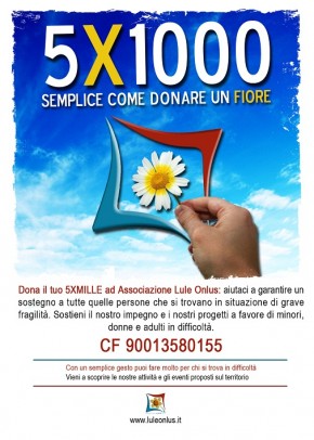 campagna 5X1000 Lule Onlus Milano - sostegno impegno contro tratta e sfruttamento donne e minori