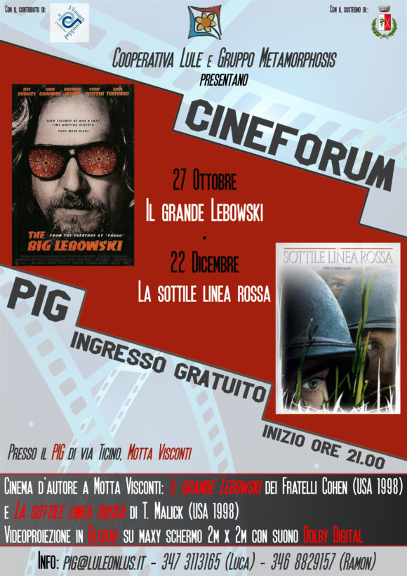 manifesto pig cineforum motta visconti Lule Onlus minori Milano