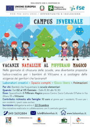 Lule presenta il "Campus invernale" elementari - Vittuone dal 02 al 05 Gennaio